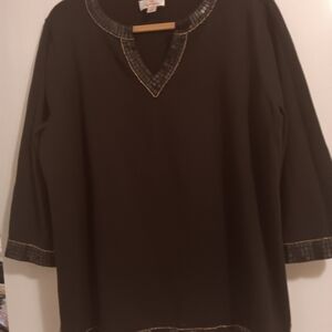 Womens designer brand beaded sweater
